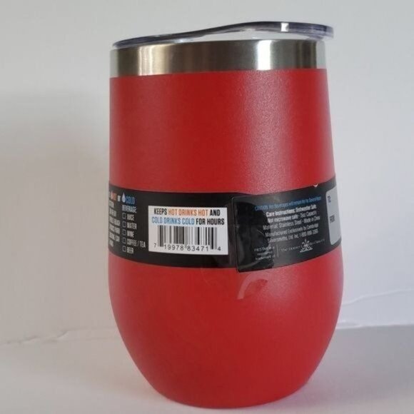 Fiestaware Fiesta 15 oz WINE Tumbler Travel Cup Mug SCARET RED